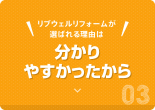 リブウェルリフォームが選ばれる理由は分かりやすかったから